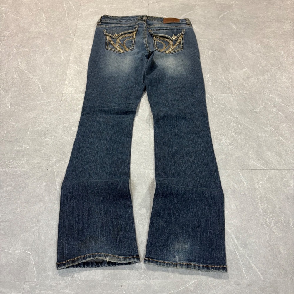 Ariya Jeans Womens 11/12 Medium Wash Bootcut Embroidered Flap Pocket Denim